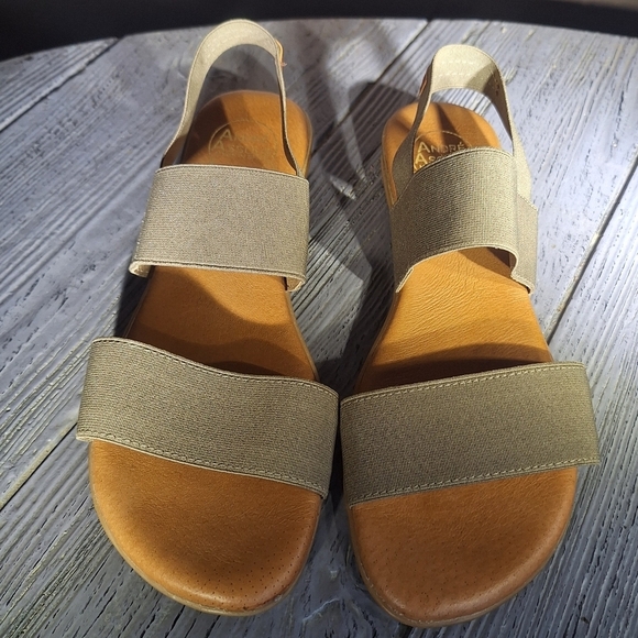 Andre Assous Made In Spain Featherweight Women's Tan Sandals Sz9 - Picture 7 of 10